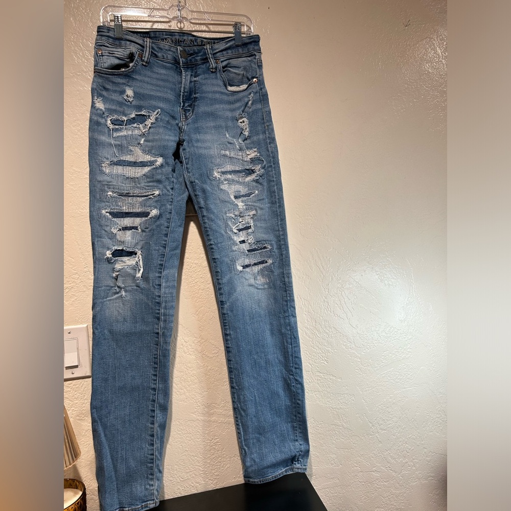 American Eagle men’s 30x36 jeans denim slim stra air flex